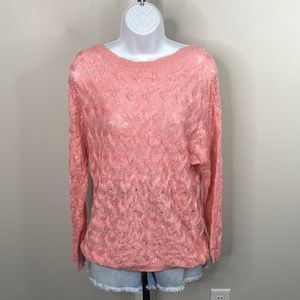 NWT Summer Sweater by P.S. Kate in Bubblegum Pink- size M/L